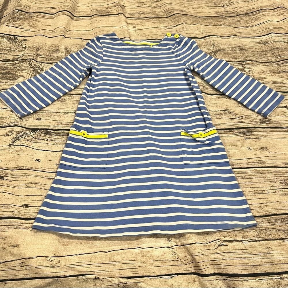 Mini Boden nautical style striped dress size 9-10 years